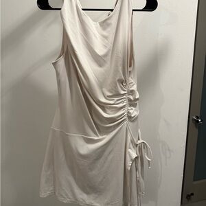 Girlfriend Collective Ivory Sasha Ruched Dress XL